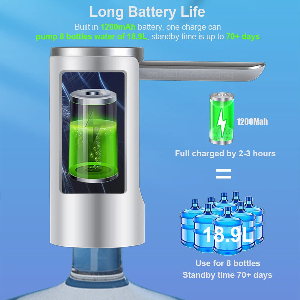 long battery foldable water pump