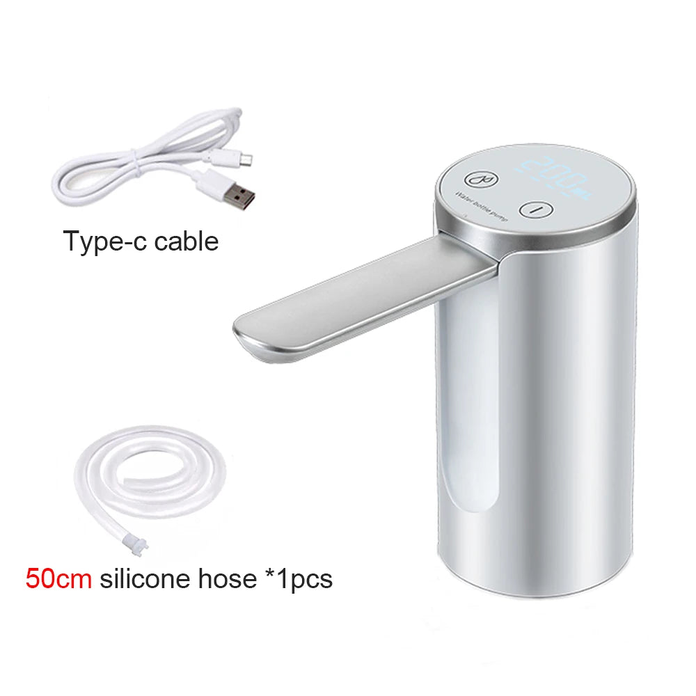 white foldable water pump type-c cable charger