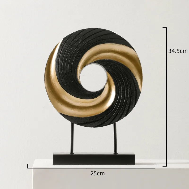 Golden Abstract Figure Ornaments Home Decor