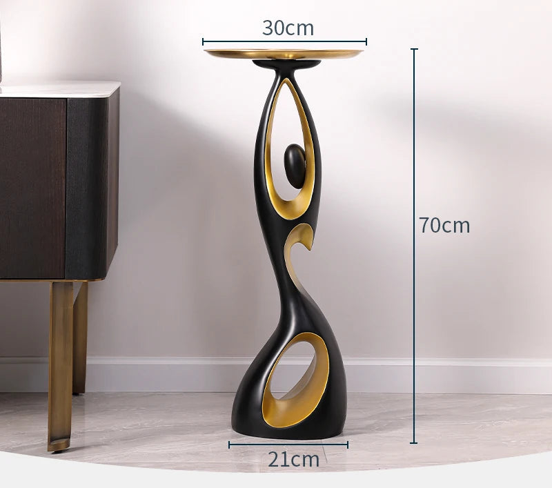 Luxury LED Resin Sculpture Floor Lamp – Artistic Home Décor Light e