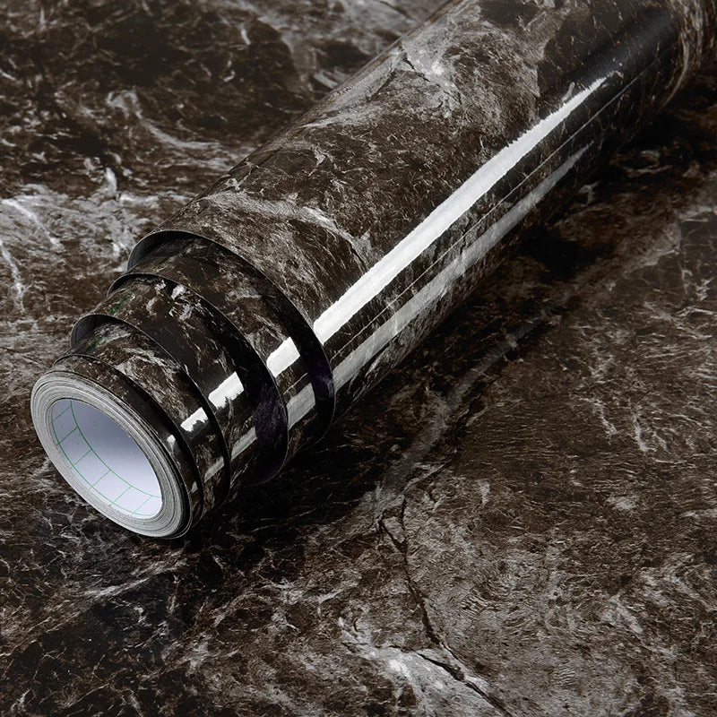 Waterproof marble peel and stick PVC contact paper for countertops and home décor