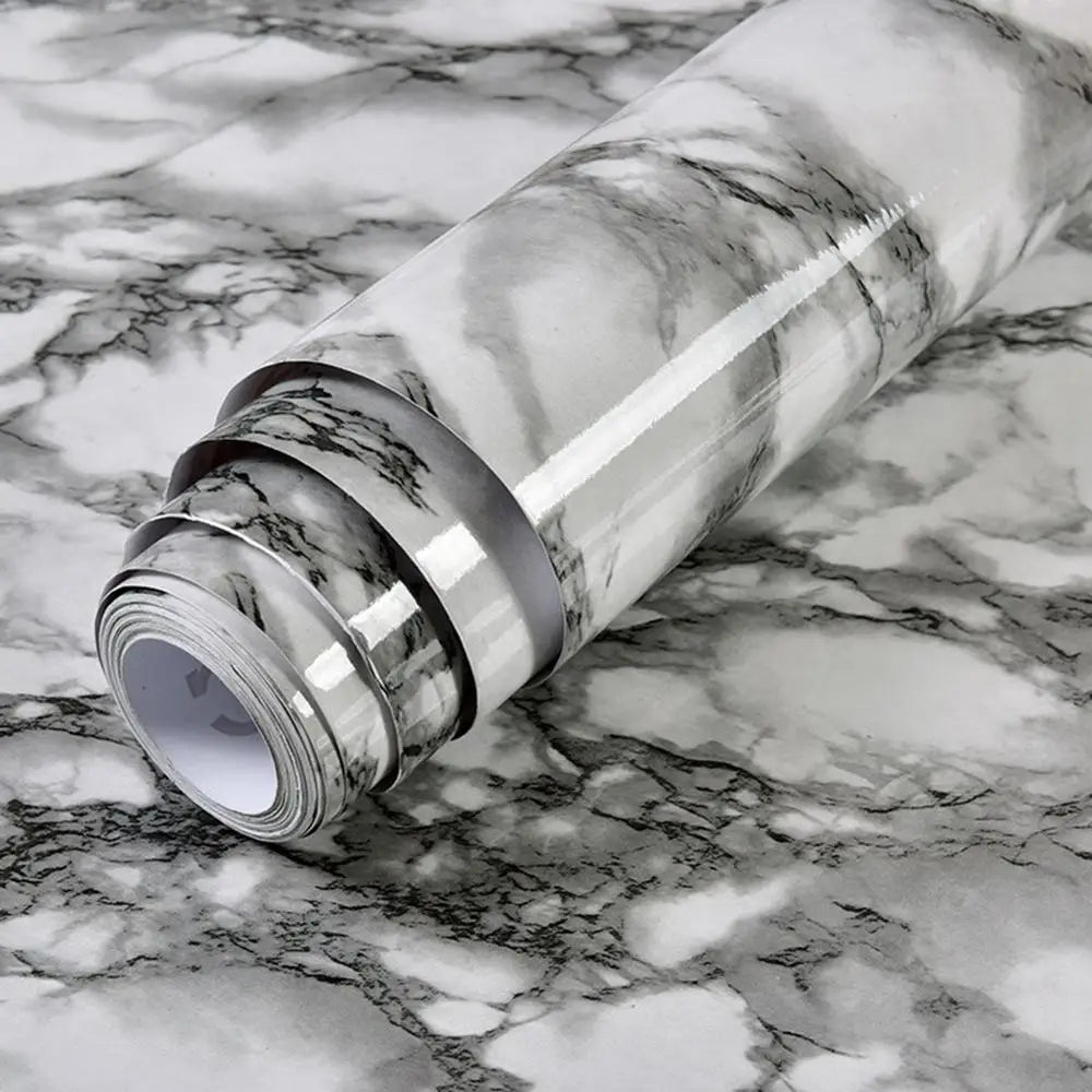 Waterproof marble peel and stick PVC contact paper for countertops and home décor