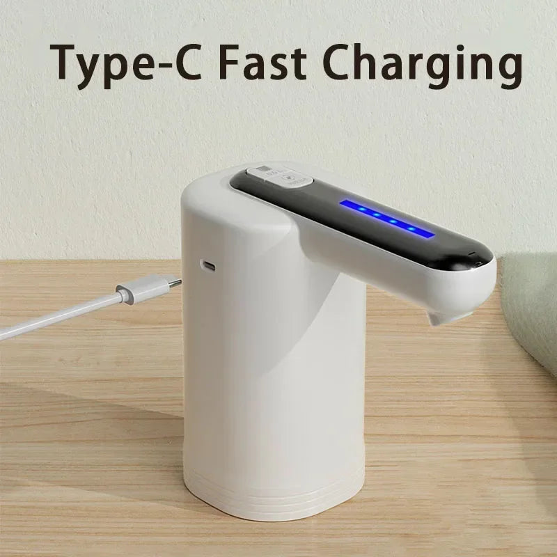 white black foldable water pump type-c charger
