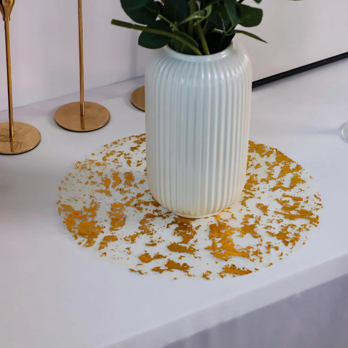 Round Gold Placemats