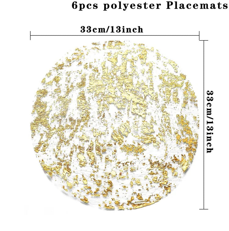 Round Gold Placemats