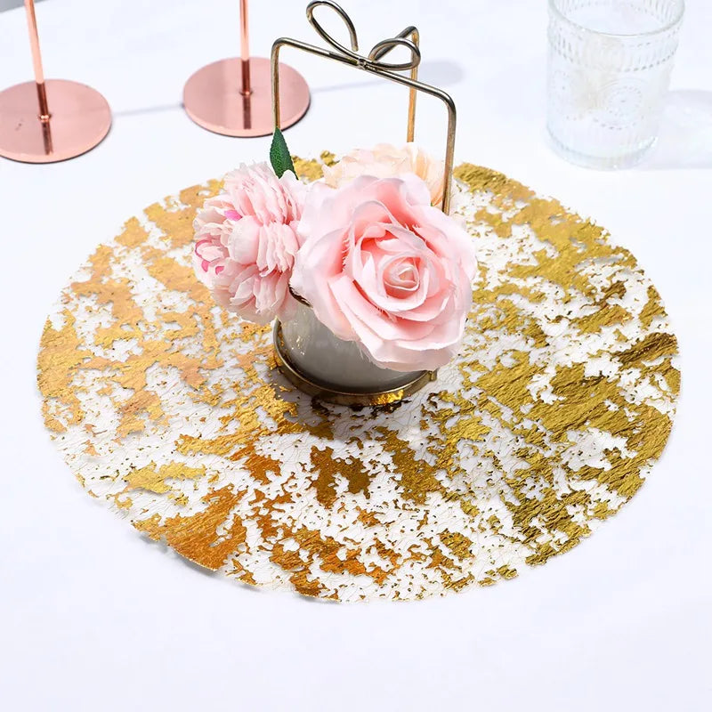 Round Gold Placemats