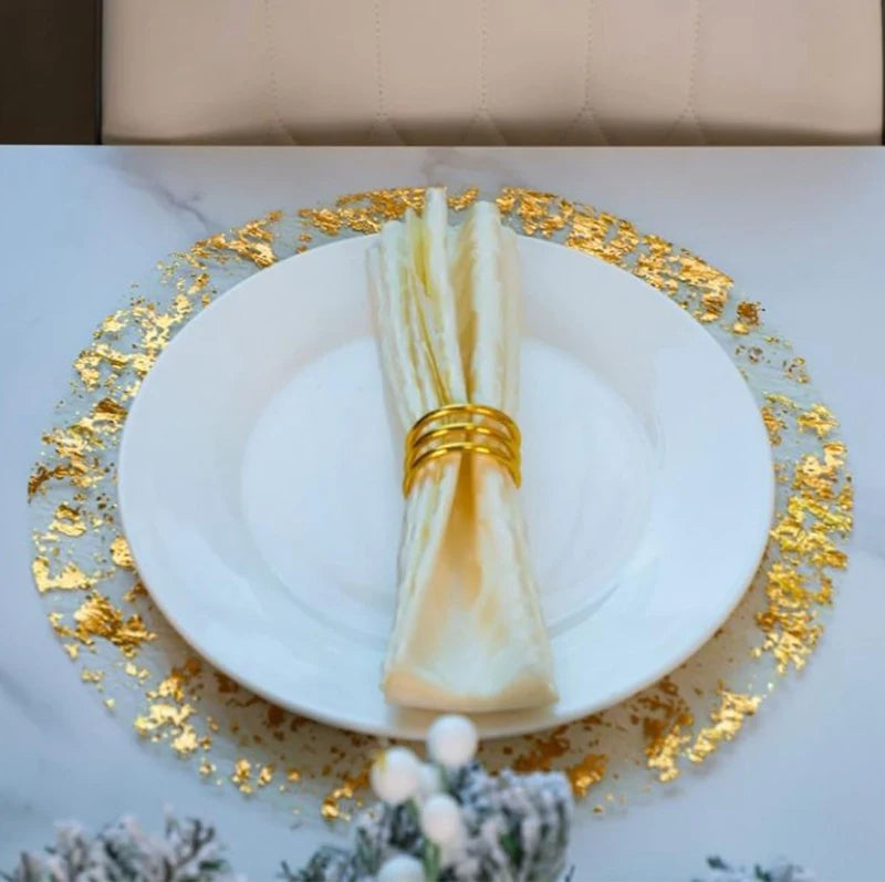 Round Gold Placemats