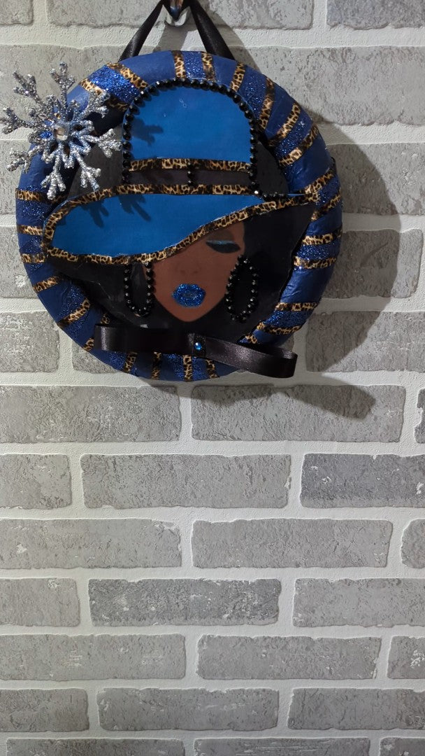 HANDMADE LADY in Blue WREATH