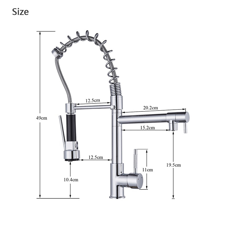 Spring Faucet Crane Tap With Dual Spout