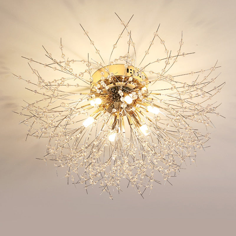 Crystal Firework Silver Pendant Chandelier