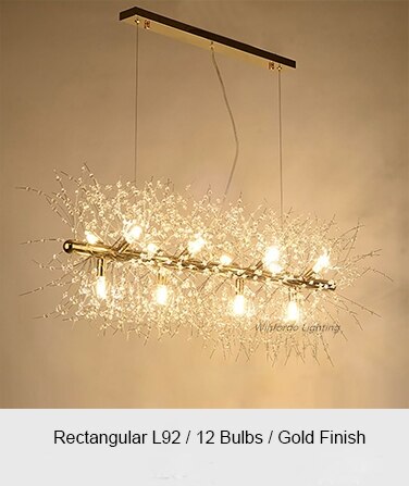 Crystal Firework Silver Pendant Chandelier