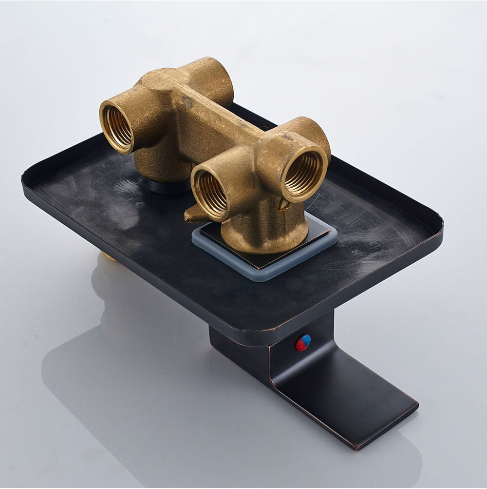 Black Shower Wall Mounted Faucet Mixer