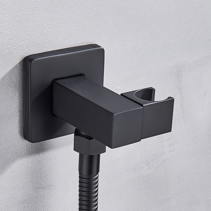Black Shower Wall Mounted Faucet Mixer