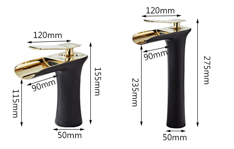 Hot & Cold Mixer Antique Waterfall Faucet