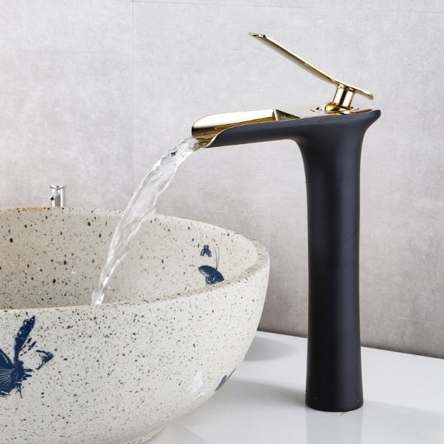 Hot & Cold Mixer Antique Waterfall Faucet