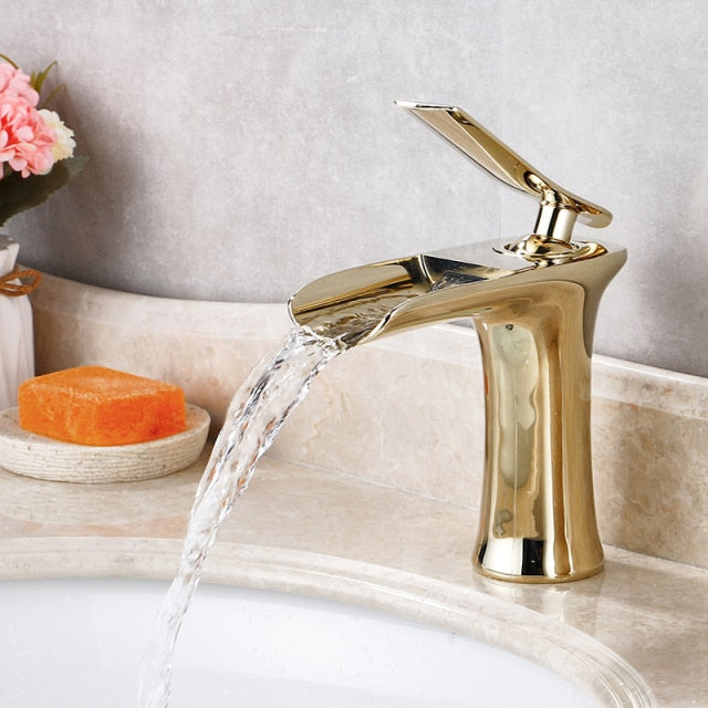 Hot & Cold Mixer Antique Waterfall Faucet