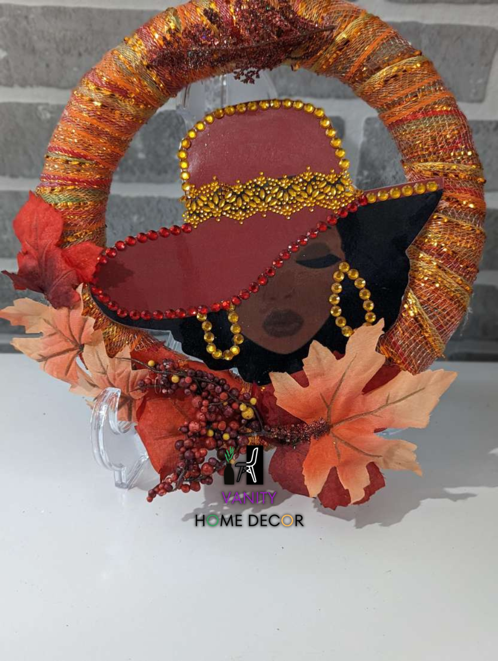 Handmade Lady Orange Wreath