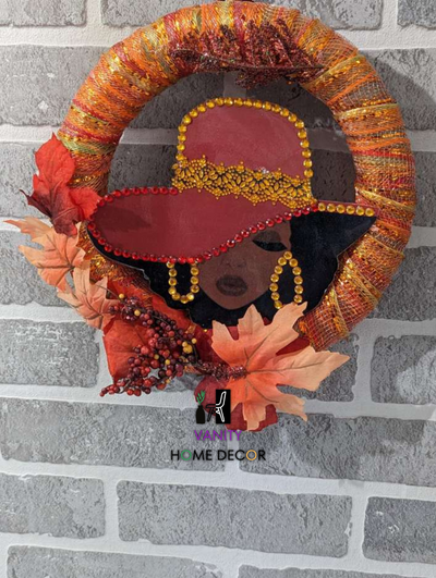 Handmade Lady Orange Wreath