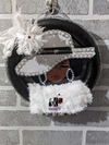 Handmade Lady White Hat Wreath