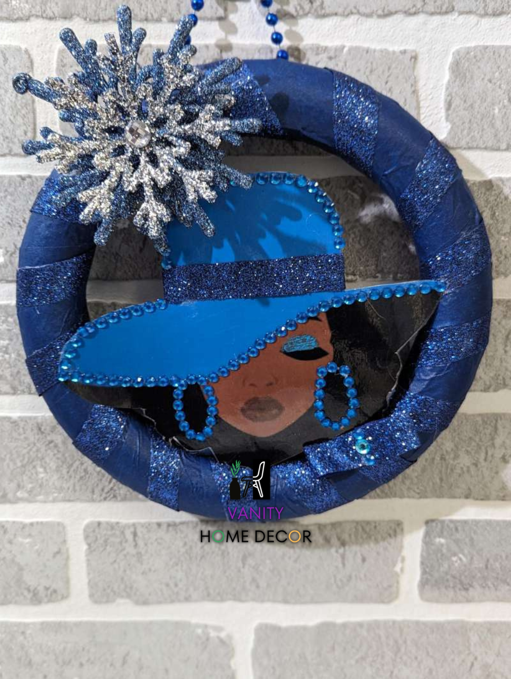HANDMADE BLUE LADY WREATH