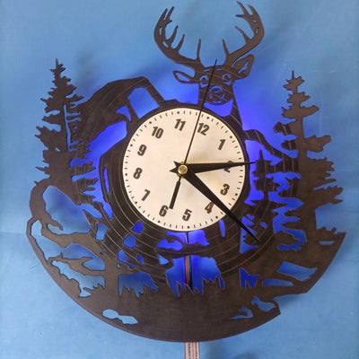 Creative Planet LED Wall Lamp & Clock – Remote-Controlled Night Light