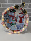 Custom Christmas Holiday Snow Wreath