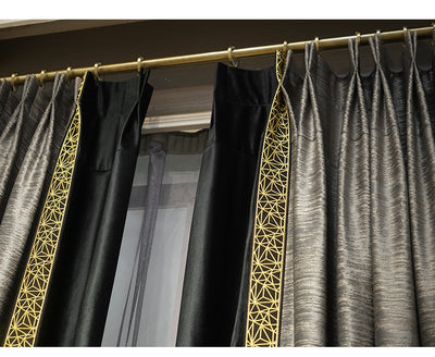 Blackout Luxury Tulle Grey Curtain