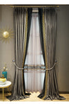 Blackout Luxury Tulle Grey Curtain