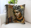 African Girl Oil Art Painting Cushion Cover