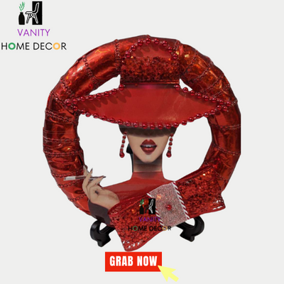 Handmade Red Lady Wreath