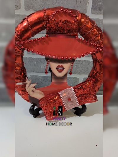 Handmade Red Lady Wreath