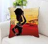 Africa Art Impression Painting Pillow Cover
