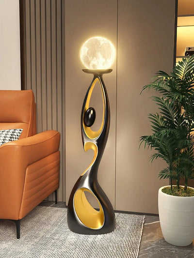 Luxury LED Resin Sculpture Floor Lamp – Artistic Home Décor Light Vanity Home