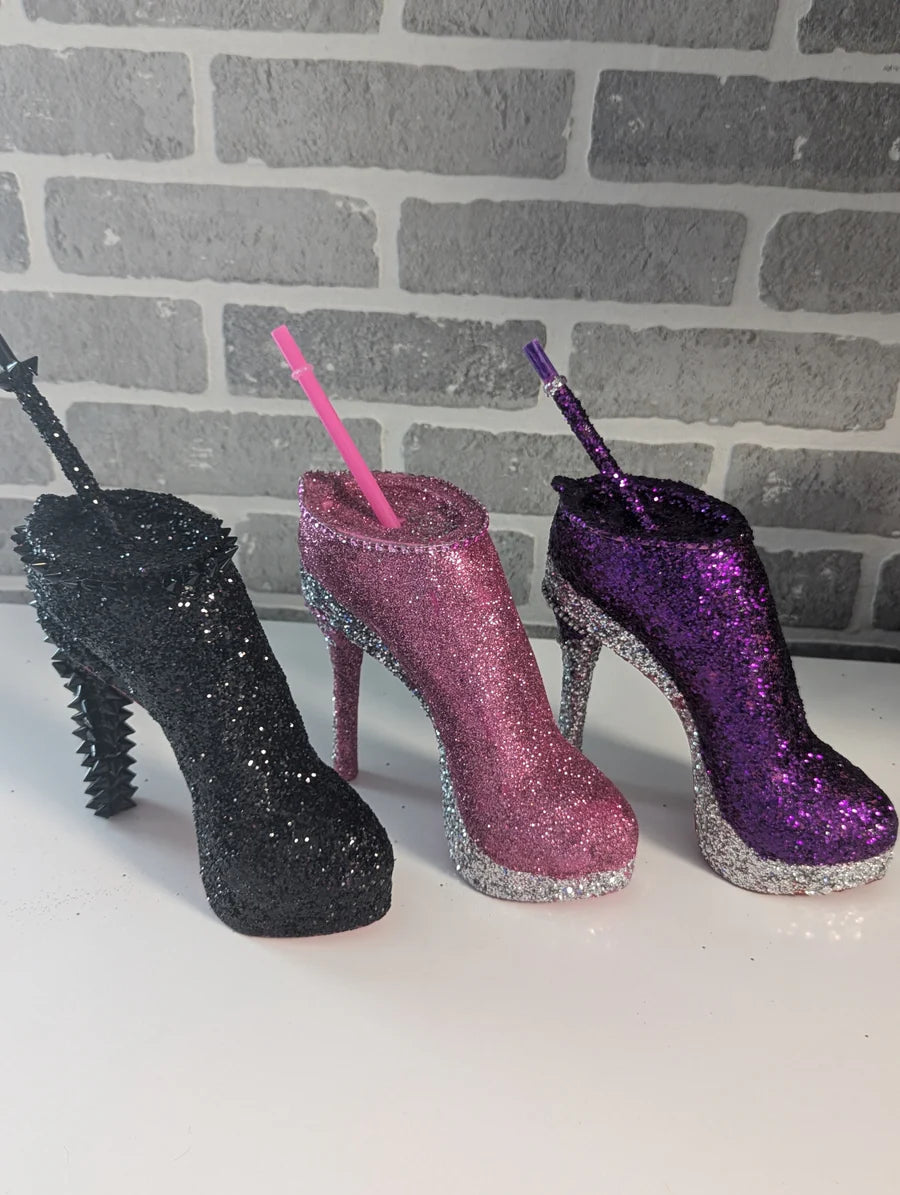 Pink + Stiletto Heel Tumbler Cup Vanity Home Decor