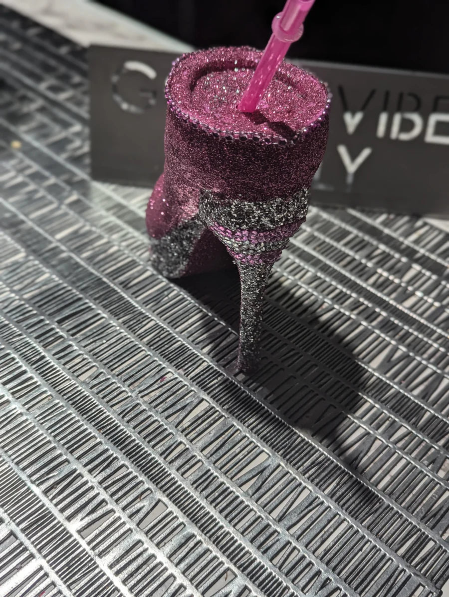 Pink + Stiletto Heel Tumbler Cup Vanity Home Decor