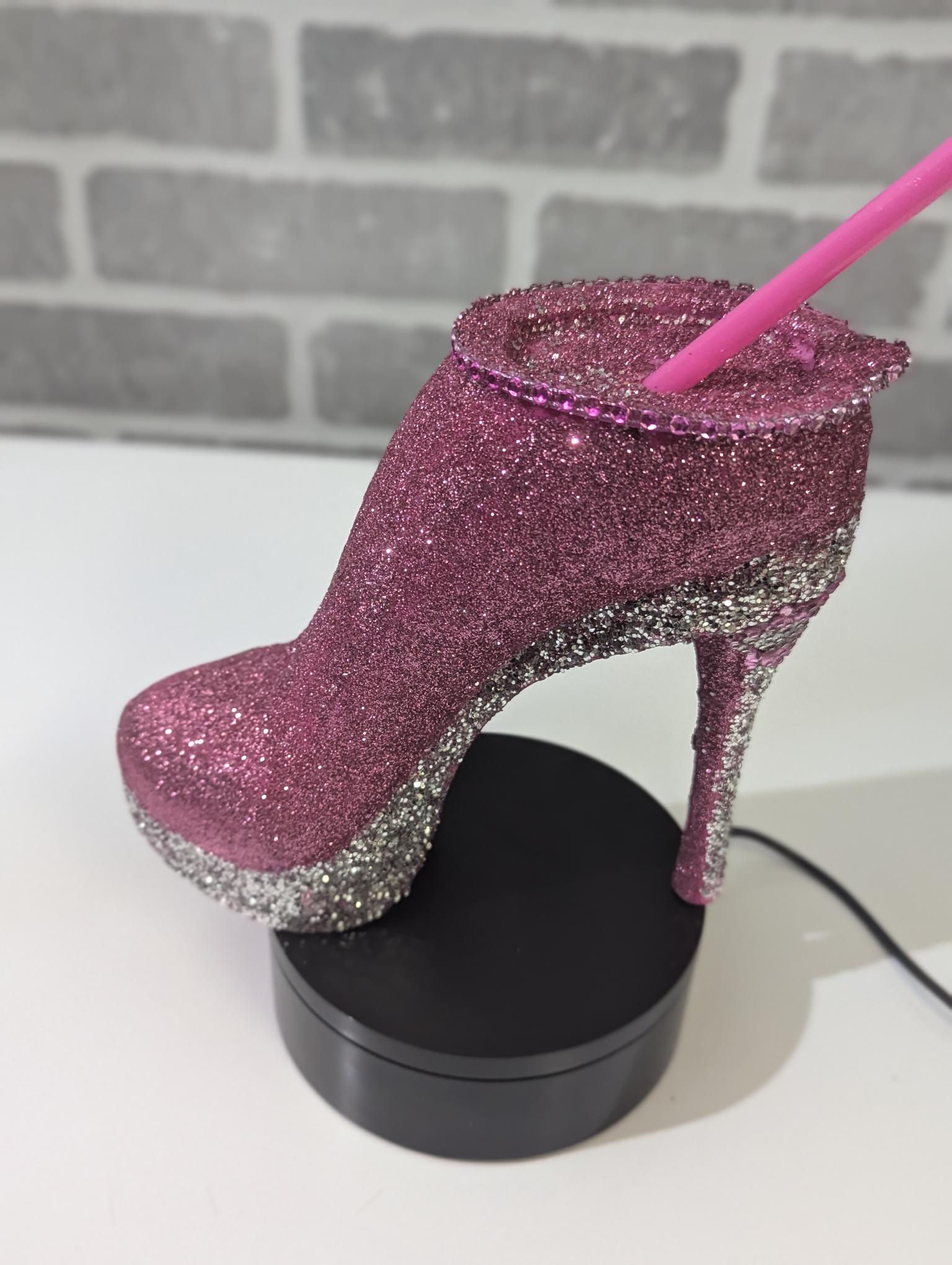 Pink + Stiletto Heel Tumbler Cup Vanity Home Decor