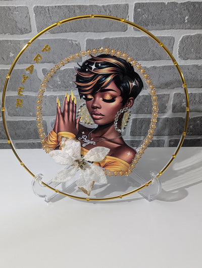 Praying Woman Display Charger