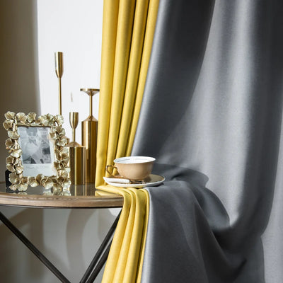 Modern Splicing Thickened Shading Curtain