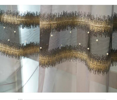 Blackout Luxury Tulle Grey Curtain