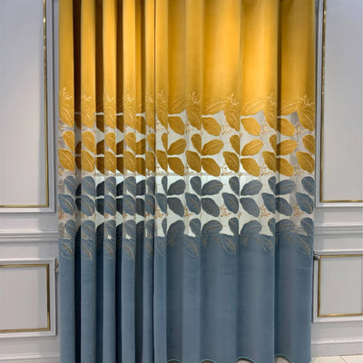 Nordic Leaf Semi-Blackout Curtain