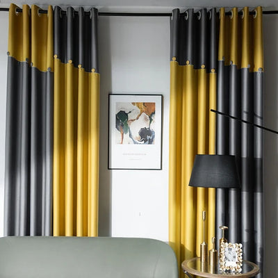 Modern Splicing Thickened Shading Curtain