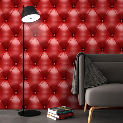 3D European Faux Leather Wallpaper