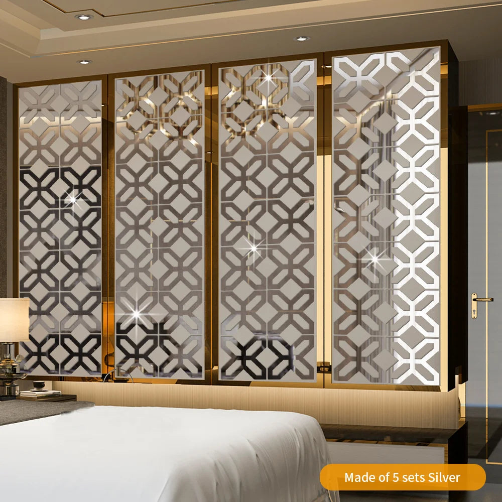 Sliver Hollow Flower Decals Wallpaper