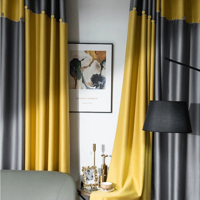 Modern Splicing Thickened Shading Curtain