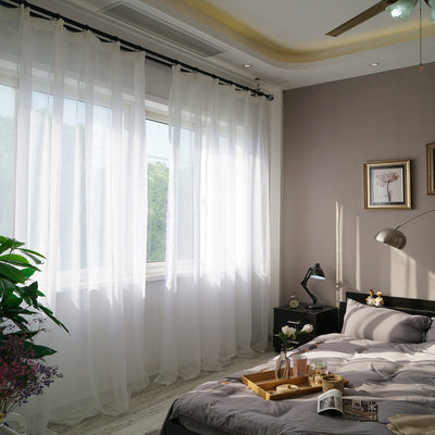 Blackout Luxury Tulle Grey Curtain