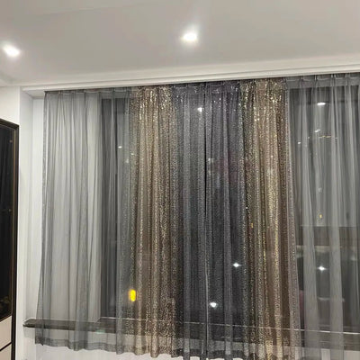 Gradient Sequin Tulle Curtain