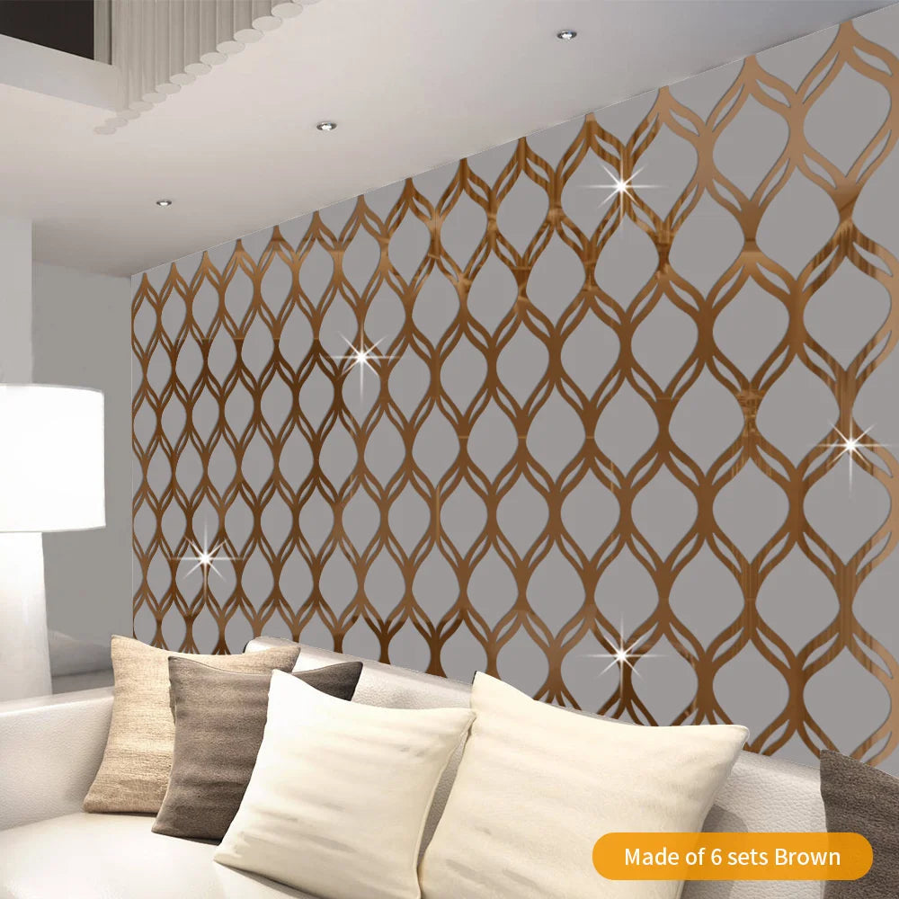 Sliver Hollow Flower Decals Wallpaper