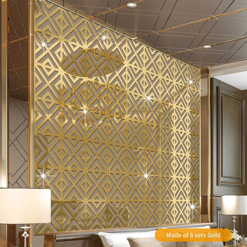 Sliver Hollow Flower Decals Wallpaper