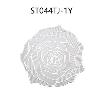 Waterproof PVC Round Placemats – Bronzing Non-Slip Dining Set c