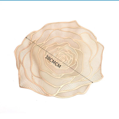 Waterproof PVC Round Placemats – Bronzing Non-Slip Dining Set DImension